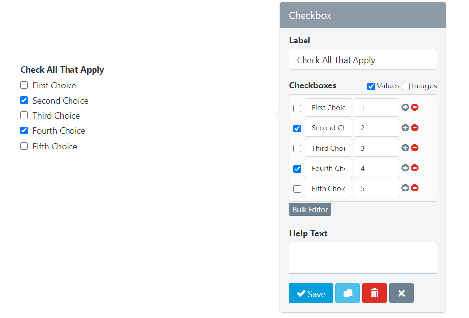 Easy Forms - Form - Builder - Checkboxes